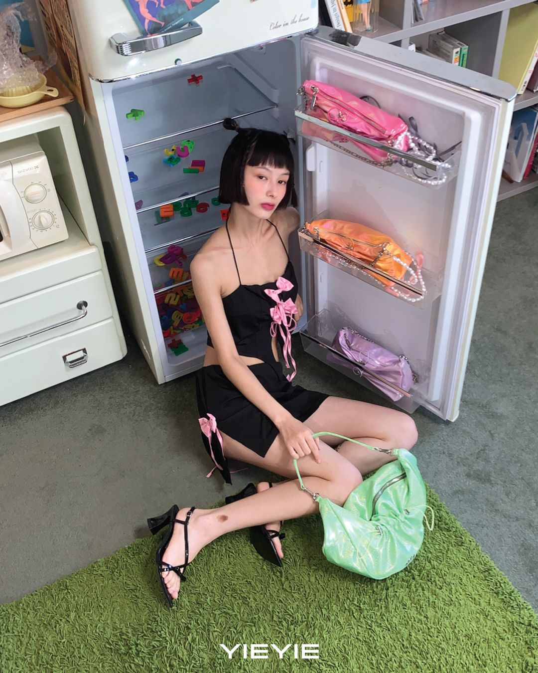【yieyie】Sierra Bag☆韓国 人気☆24SS 新作☆バッグ YIEYIE×ACLENTナイロンチェーンバッグ/シエラ｜ACLENT（アクレント）