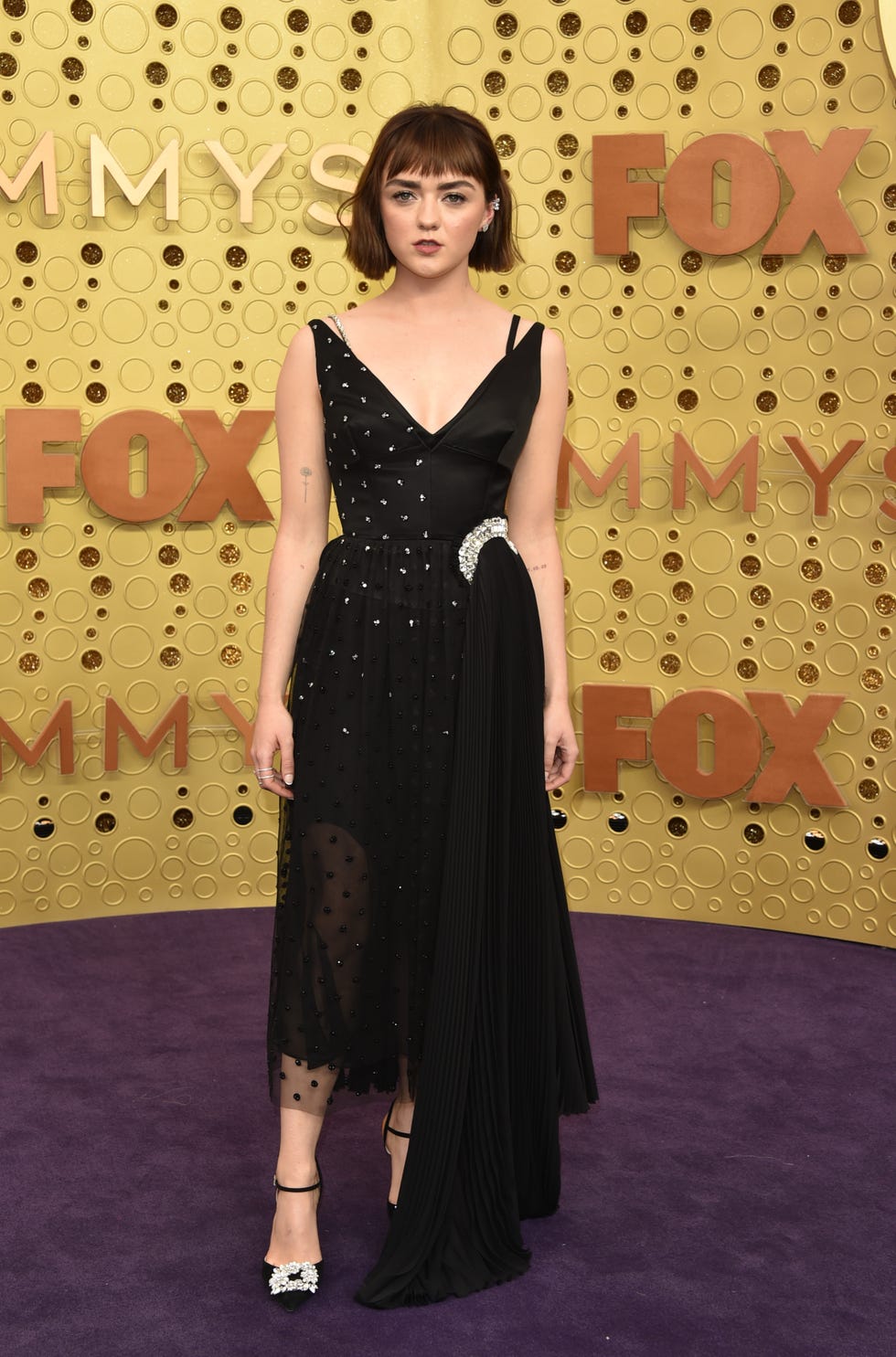 Maisie Williams Wears Dress Designed by Boyfriend to Emmys 2019