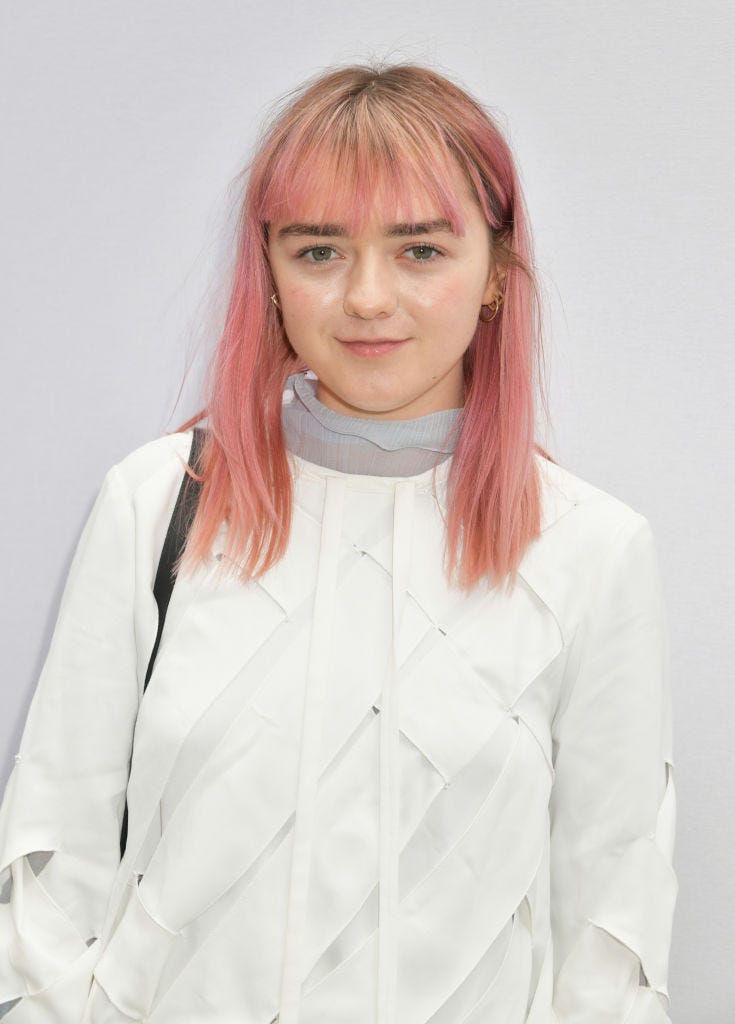 maisie williams   peach hair