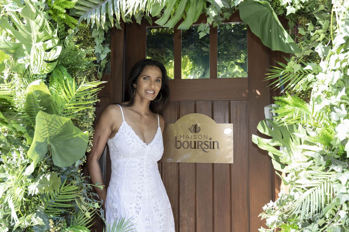 padma lakshmi opens the doors to maison boursin—a collaboration with boursin cheese to inspire easy and elevated entertaining