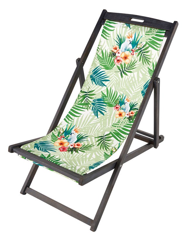 Tumbona con estampado tropical