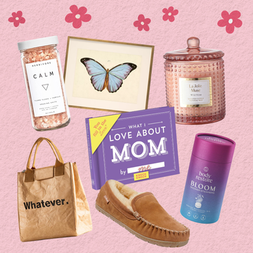 make mother's day 2024 extra special for mom, soaking salts, butterfly series print, wild rose candle, bloom shower steamers, slippers, what i love about mom book, whatever reusable bag