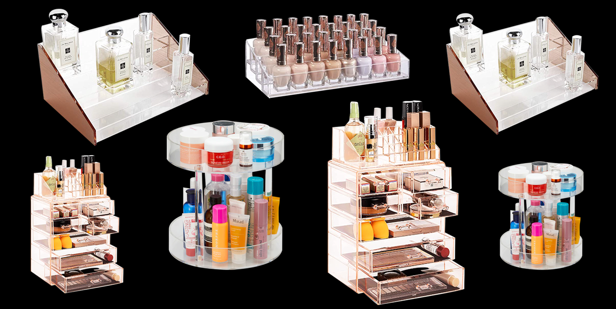5 Tier Clear Acrylic Cosmetic Makeup Storage Cube Organizer with 4 Drawers,  Upper Compartment and Removable Divider - China Acrylic Makeup Organizer  and Acrylic Cosmetic Organizer price