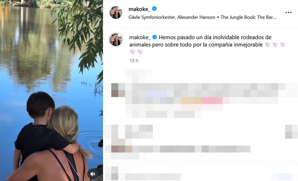 makoke y su nieto javier miran un lago