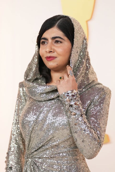 Malala Yousafzai Shines Bright on the Oscars 2023 Red Carpet