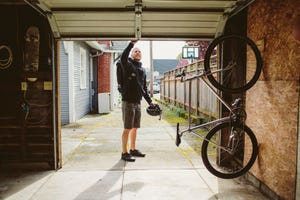 storing road bike outside