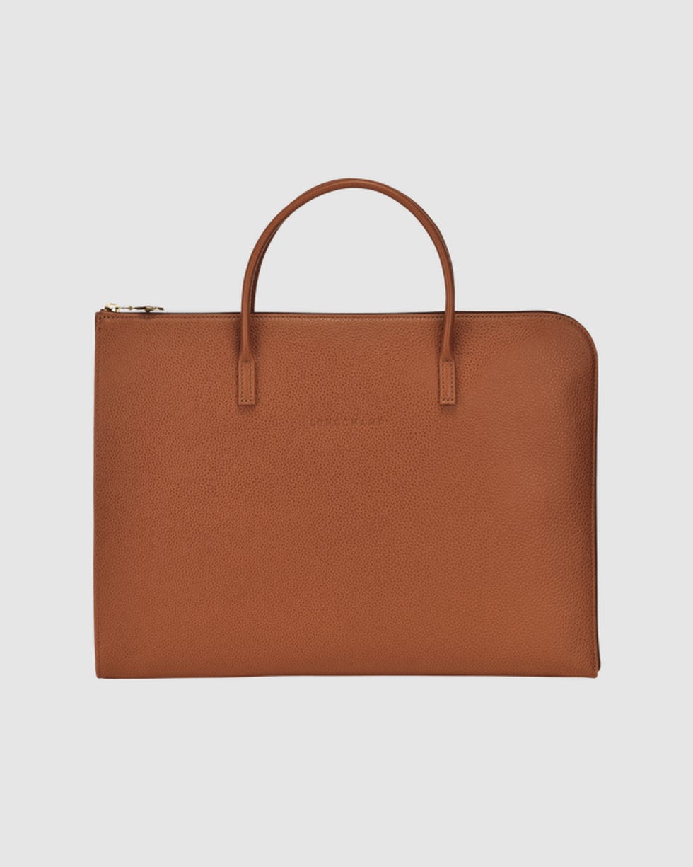maletín hombre longchamp piel marron