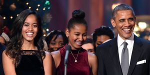 Malia e Sasha Obama con papà Barak Obama