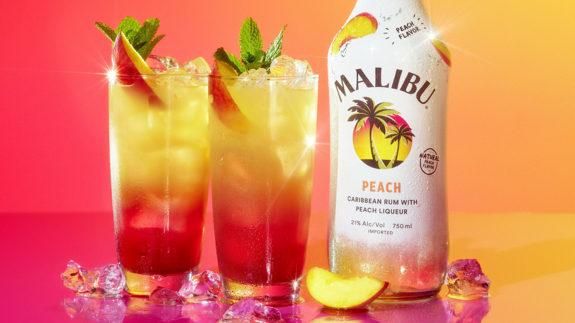 preview for Tropical Sunset Slush | Delish + Malibu
