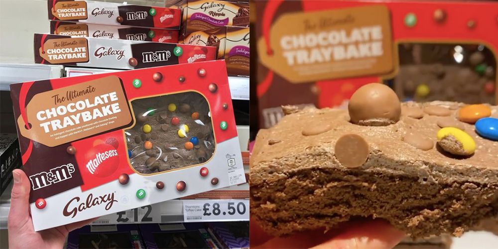 A Maltesers, M&Ms And Galaxy Chocolate Traybake Cake Is On Sale