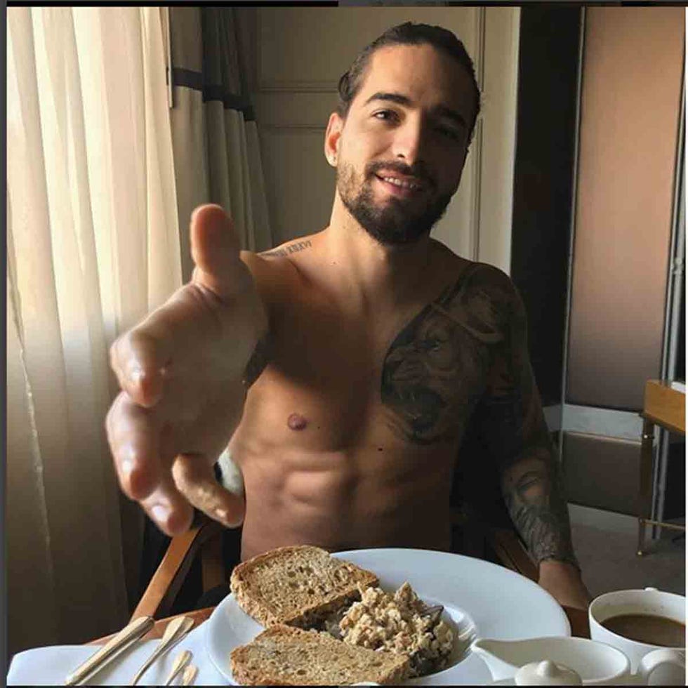 Maluma desayunando