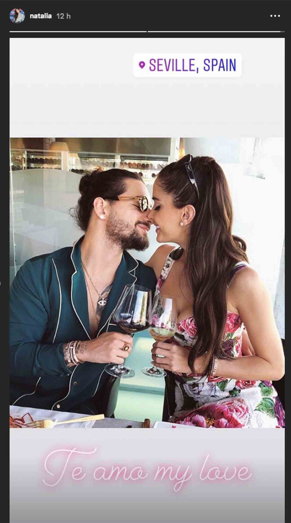 Maluma y su novia Natalia