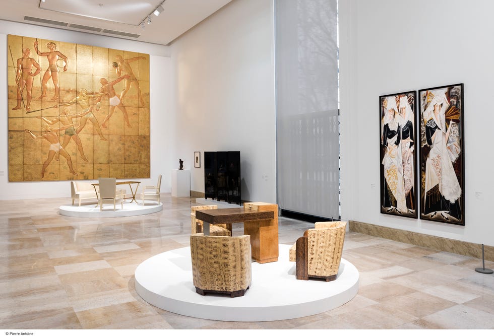 the art deco room in the museum modern art paris