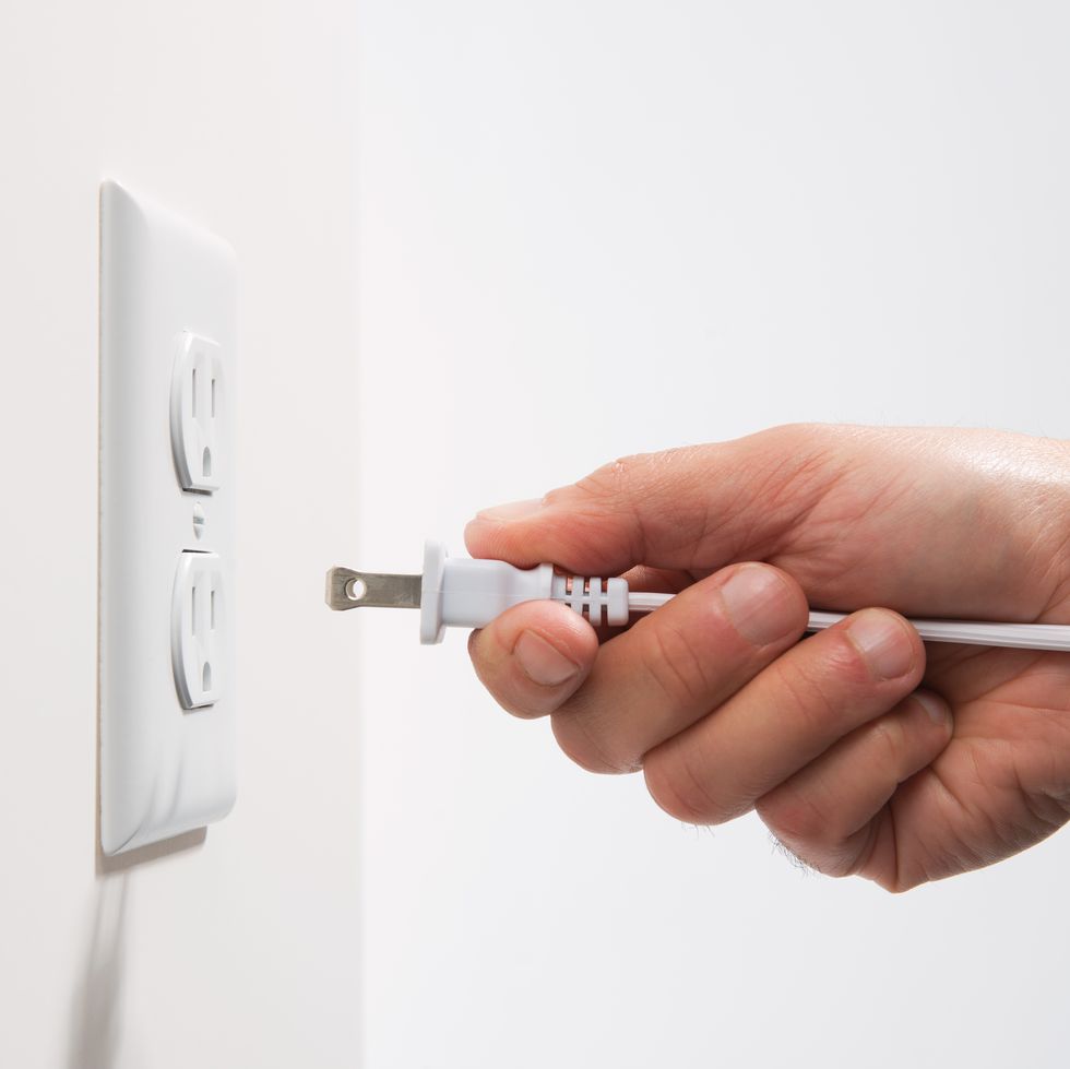 man about to plug in