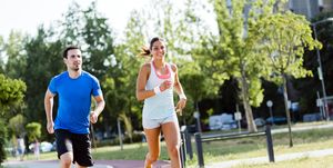 how to increase mileage freak running man and a woman jogging