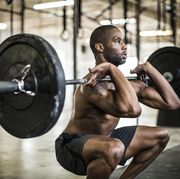 man doing gymfront squat