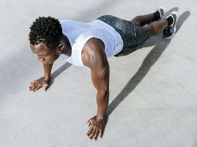 man doing push ups