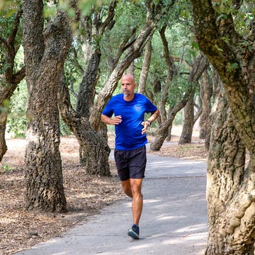 Man enjoying a run in the park man enjoying a run in the park