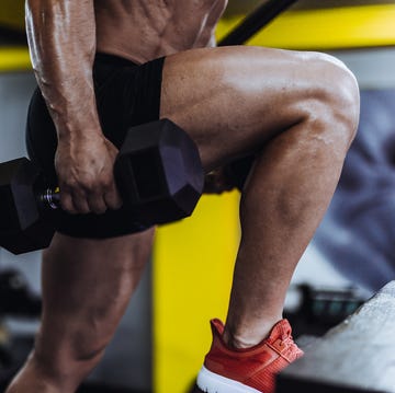 man exercising in the gym