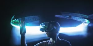 man in virtual reality