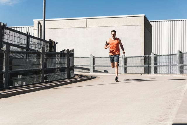 Man jogging in the city