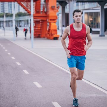 man jogging outdoors