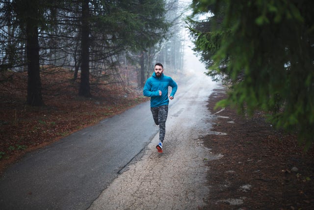 man running on the road