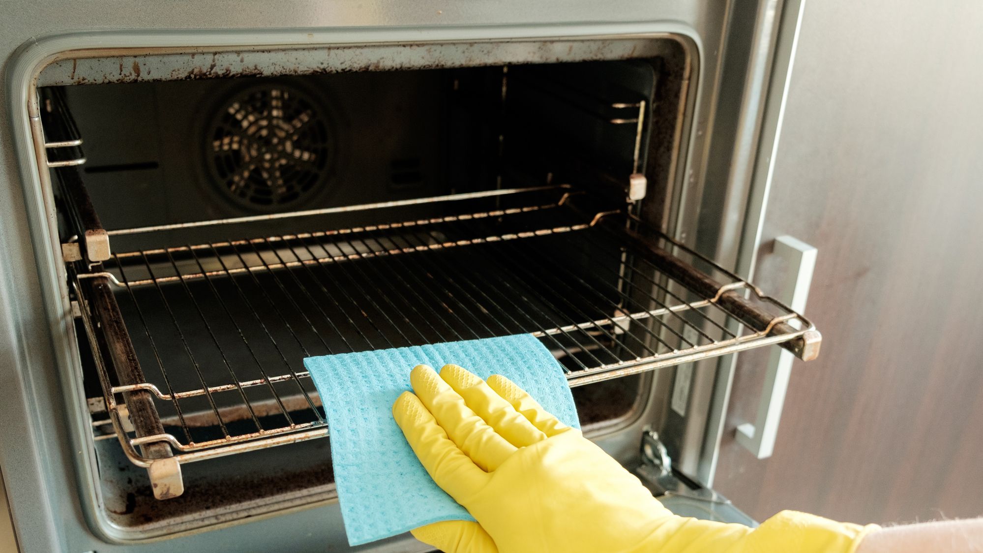 I cleaned my oven door in two minutes using Elbow Grease's cheap