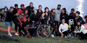 a group from the mandem cycling club in canada