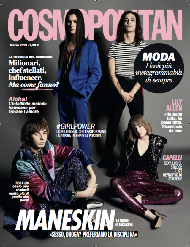i maneskin sulla cover di cosmopolitan italia di marzo