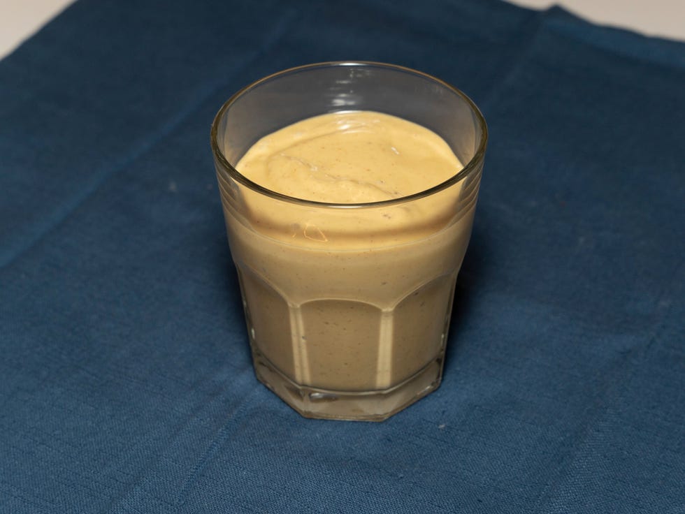 runners breakfast, mango banana smoothie