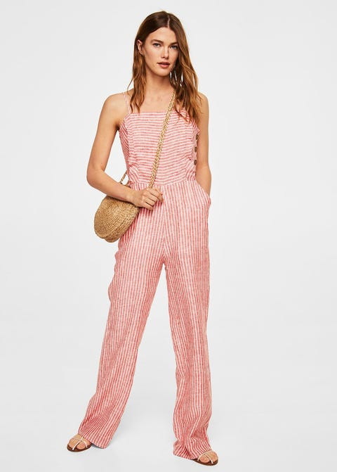 Clothing, Fashion model, Pajamas, Pink, Nightwear, Photo shoot, One-piece garment, Waist, Neck, Overall, 