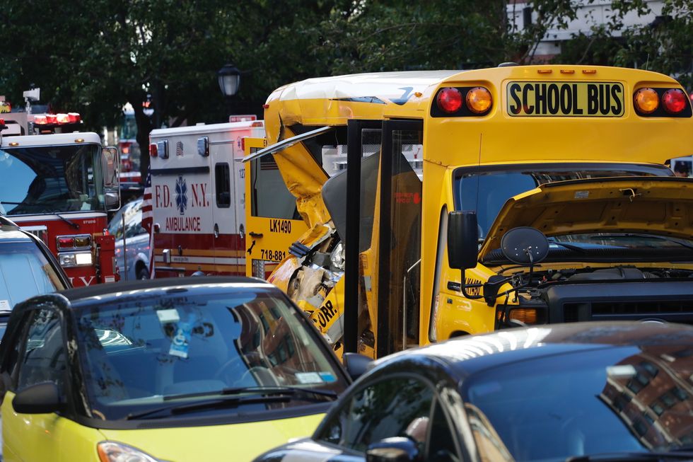 School bus New York truck attack