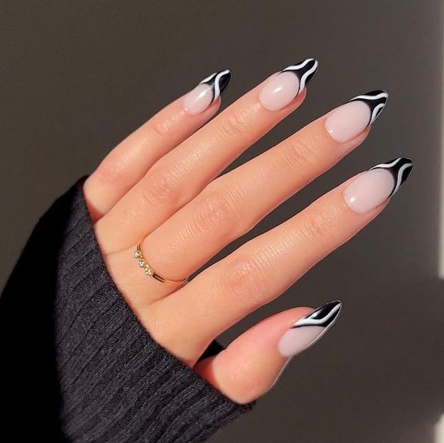 Uñas en blanco y negro: 5 manicuras elegante para esta temporada