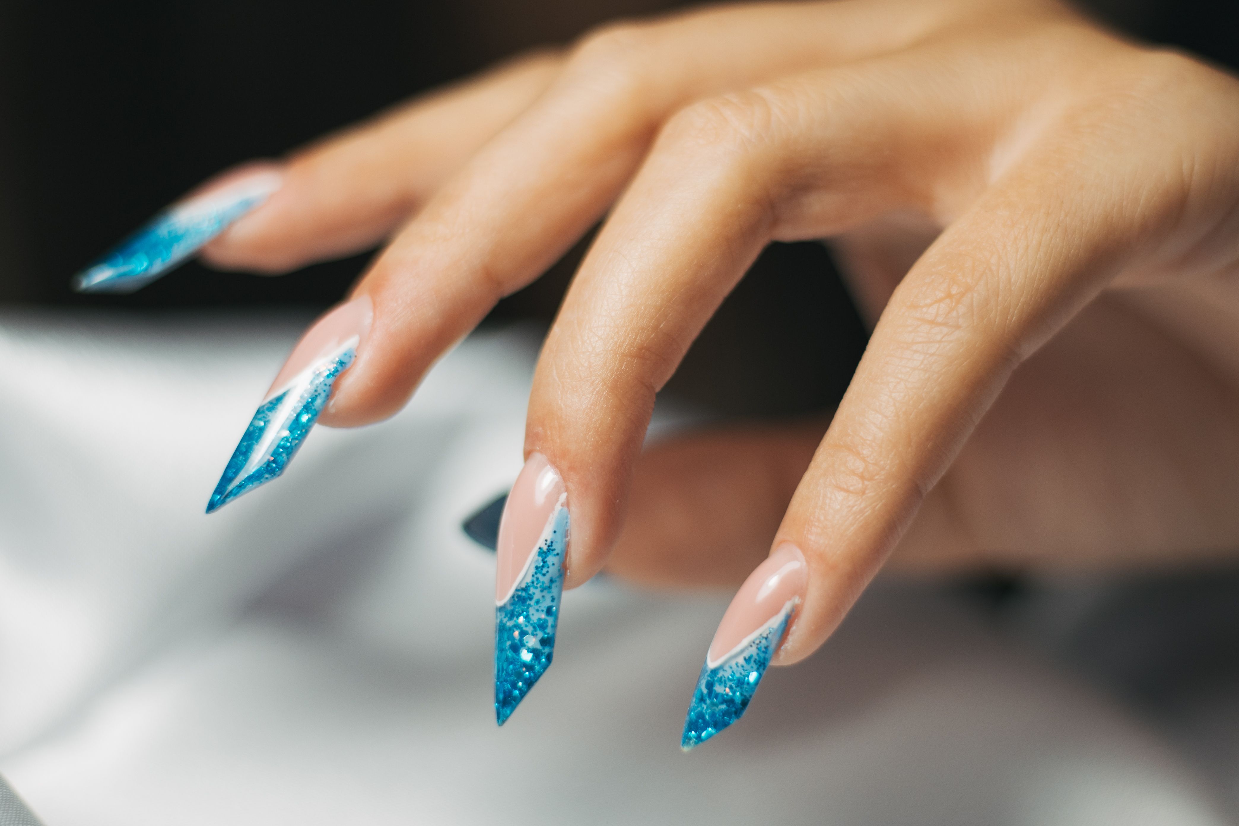 Cheap False Nails, Buy Directly from China Suppliers:Nail Art Salon Oval  Acrylic French Nail Kit Real Medium Lengt… | Fake nails french, French nails,  Glue on nails