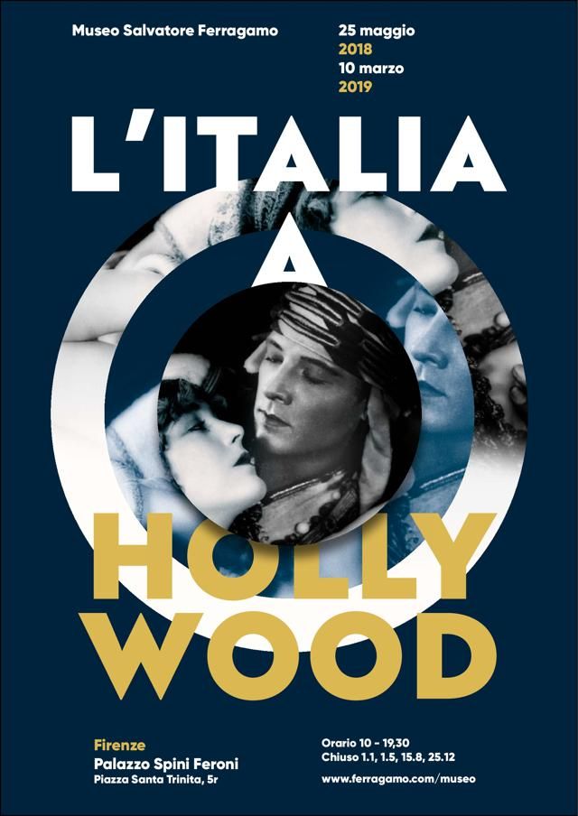 La locandina della mostra L'Italia a Hollywood.​
