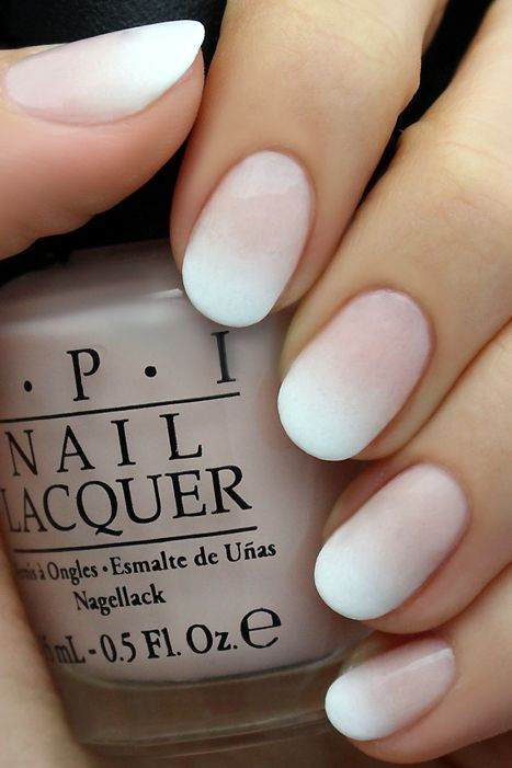 Best White Nail Designs - Pink-and-White Ombre Nails