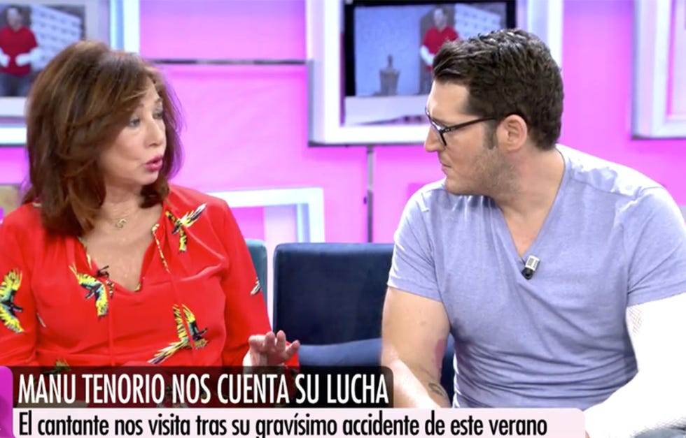 Manu Tenorio ha visitado 'El programa de AR' para hablar de la recuperación del grave accidente doméstico que sufrió el pasado 20 de agosto. El cantante también ha dado detalles sobre cómo vivió ese duro momento.