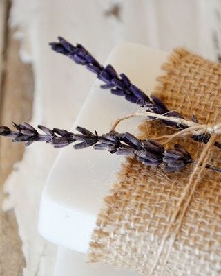 manualidad diy jabon lavanda