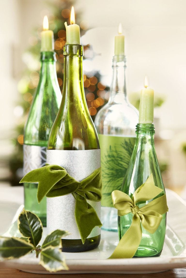 manualidad diy navidad reciclar botella