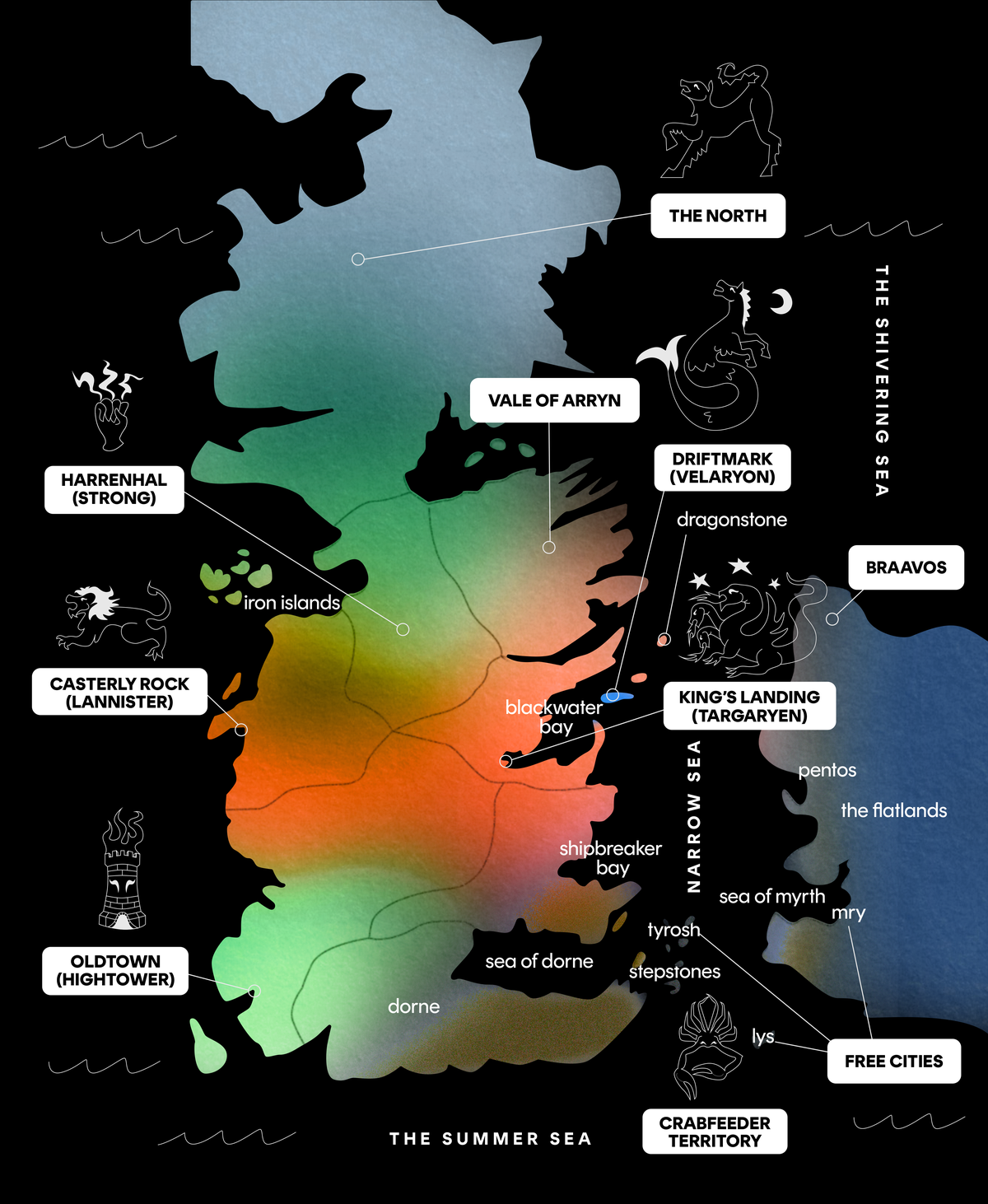 House of the Dragon’ Map of Westeros