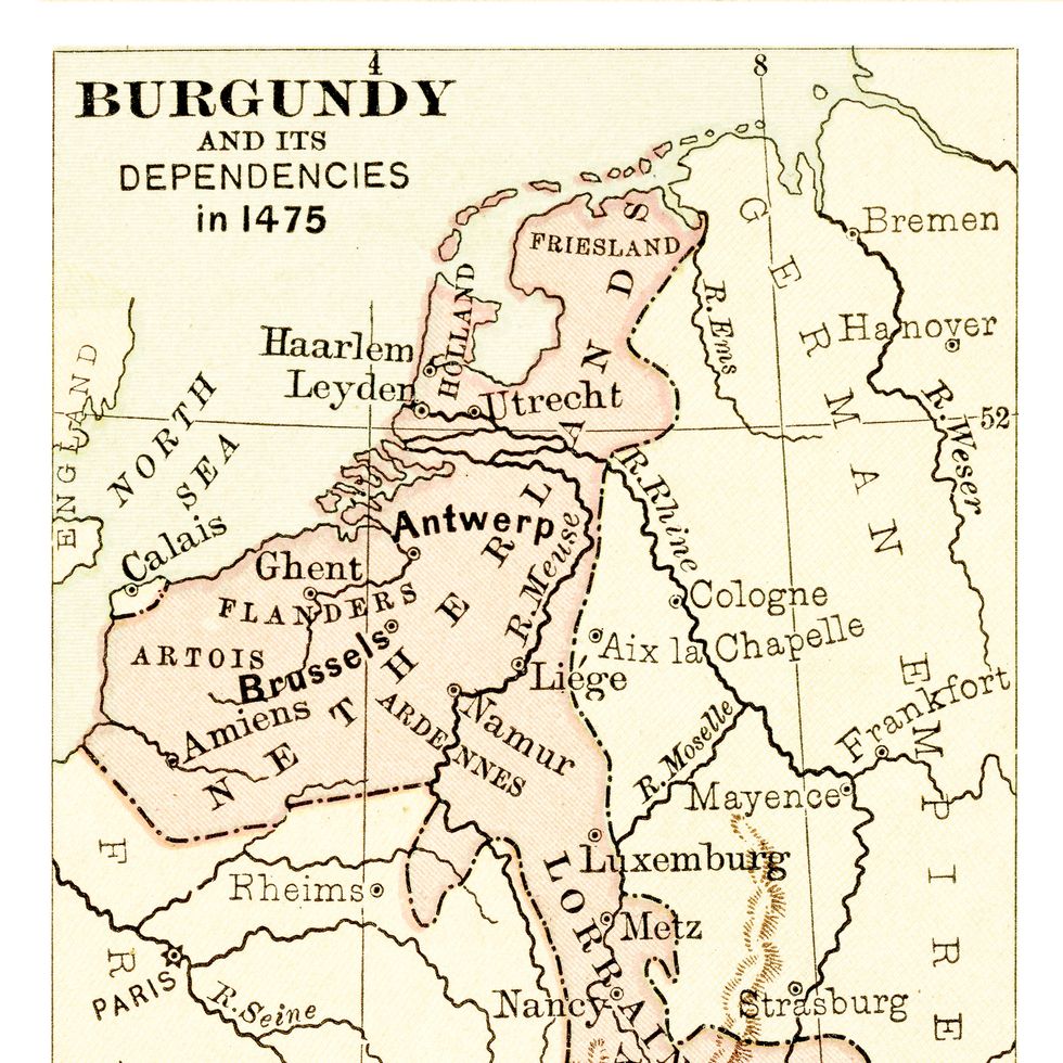 Map of Burgundy 1881