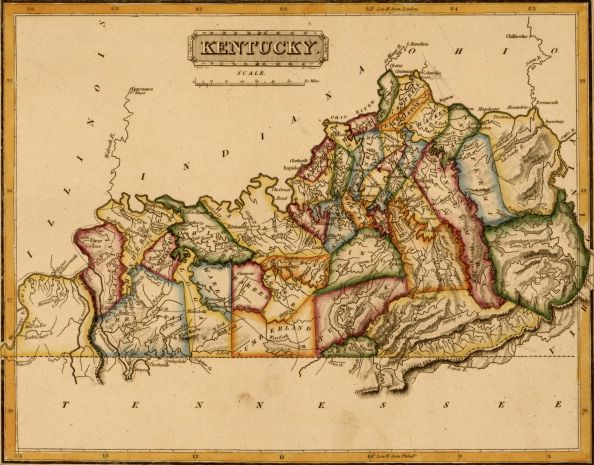 map of kentucky, 1817