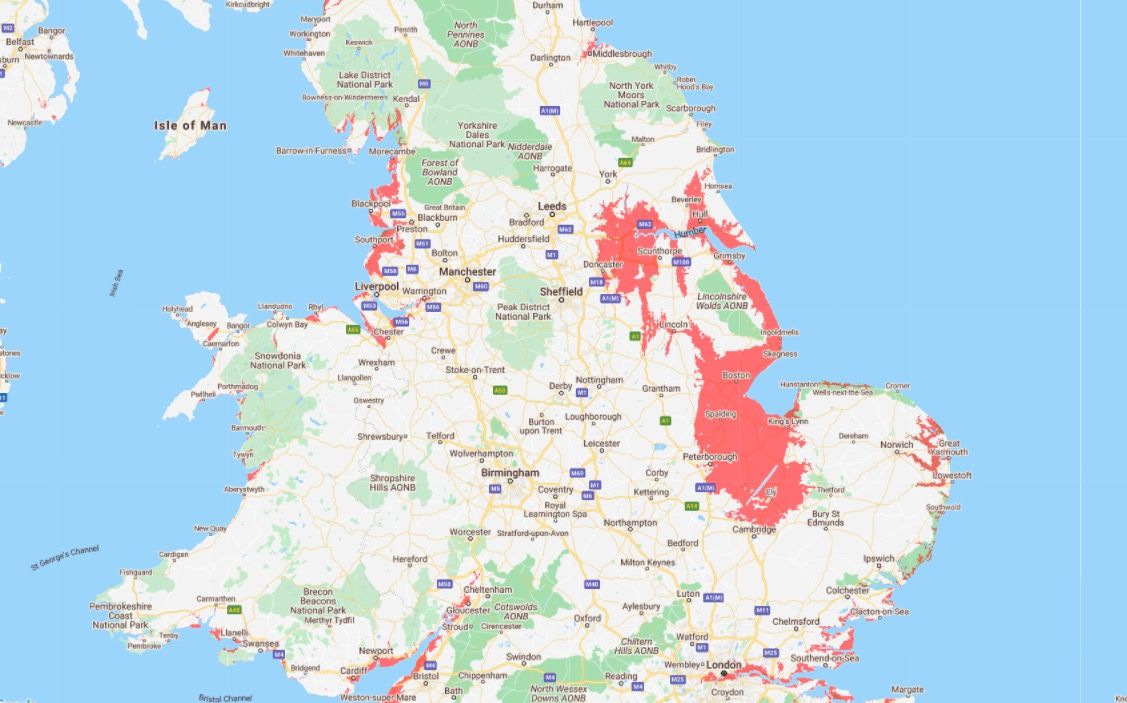 global warming maps sea of