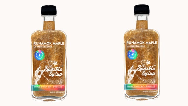 maple syrup with sparkles