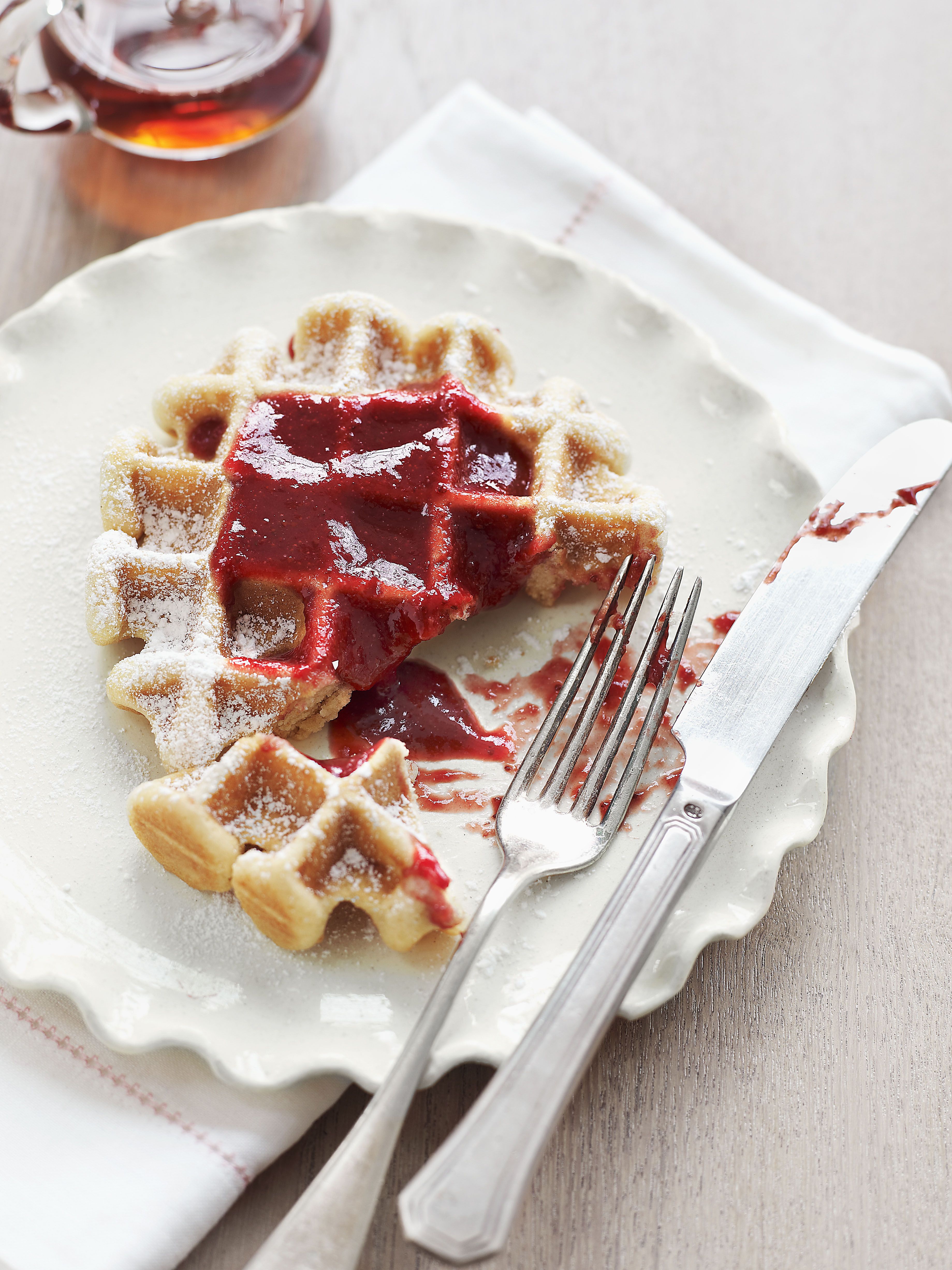 Mini Belgian Waffles With Fresh Berries And Maple Syrup by kitchnkid, Quick & Easy Recipe