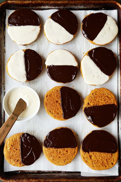 maple pumpkin black and white cookies halloween cookies