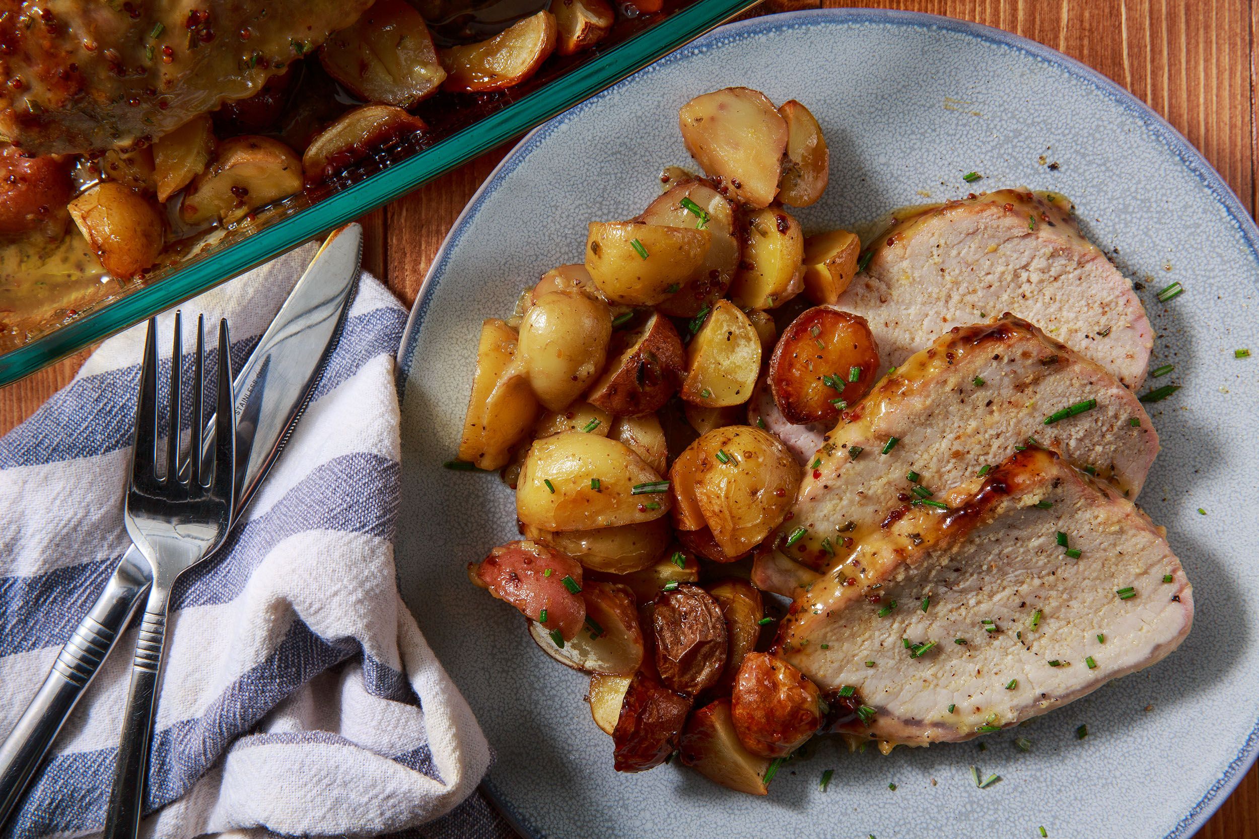 Awesome pork roast, delicious veggies.