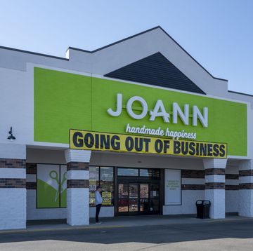 exterior of the joann fabrics store going out of business and closing all 800 of its stores