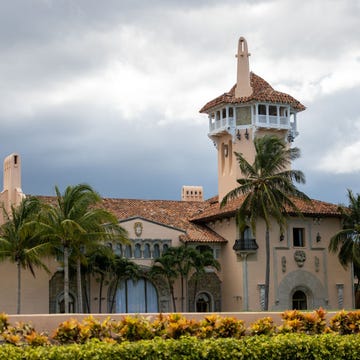 Mar-a-Lago in all its glory on a cloudy day